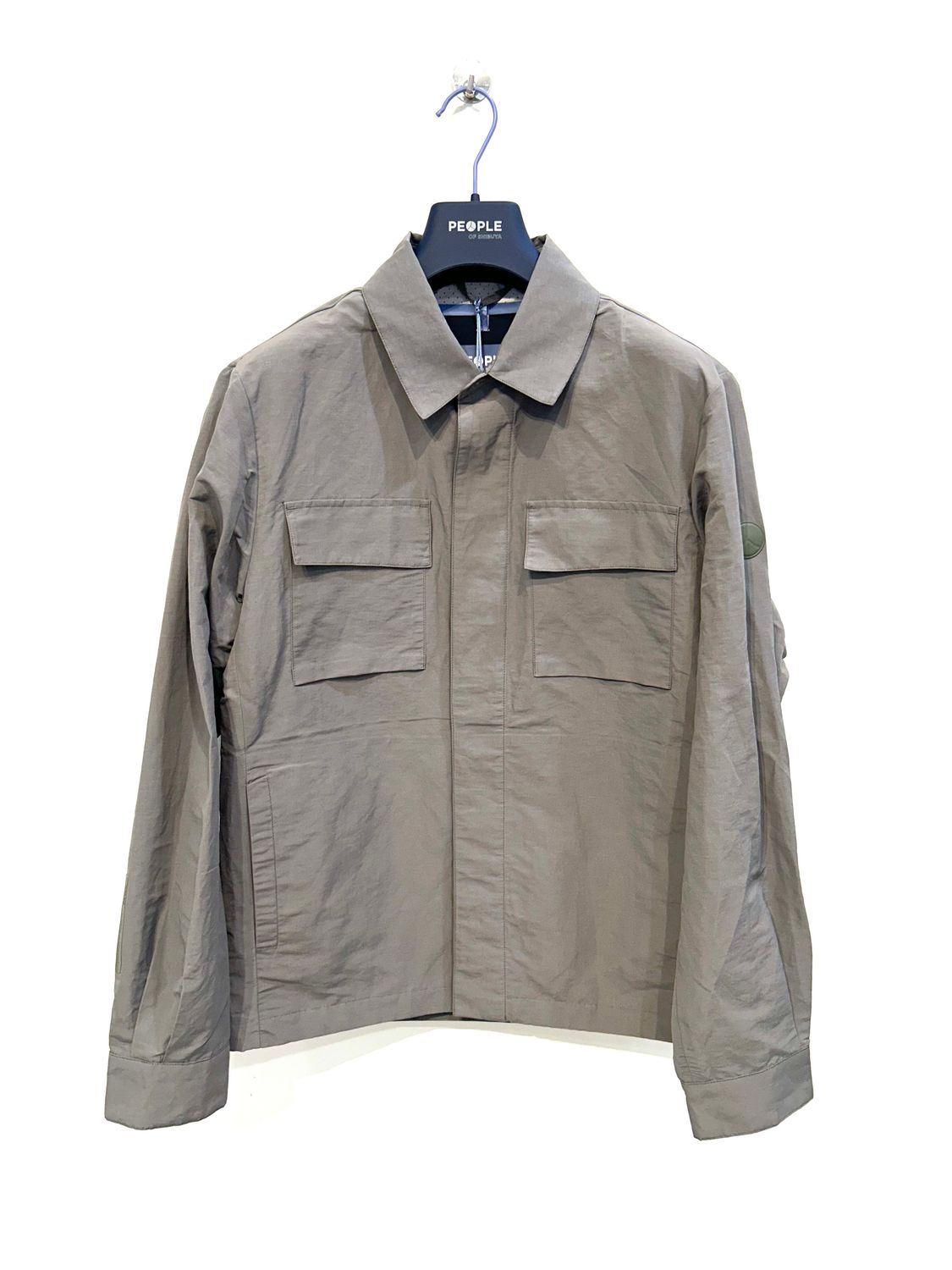 Giacca Camicia in lino tecnico . Col. Grigio Verde