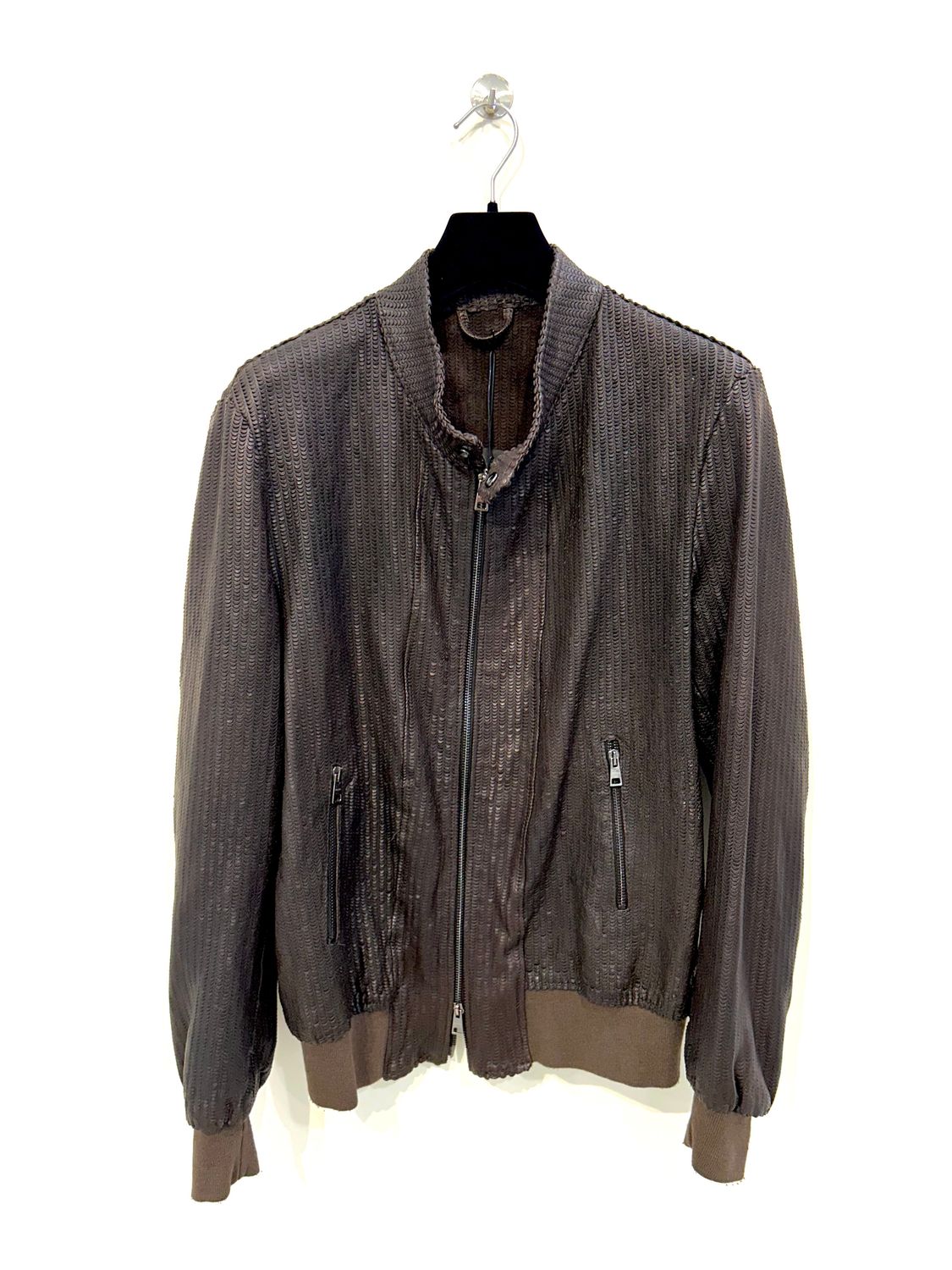 Biker in pelle laserata leggerissima. Col. Cioccolato