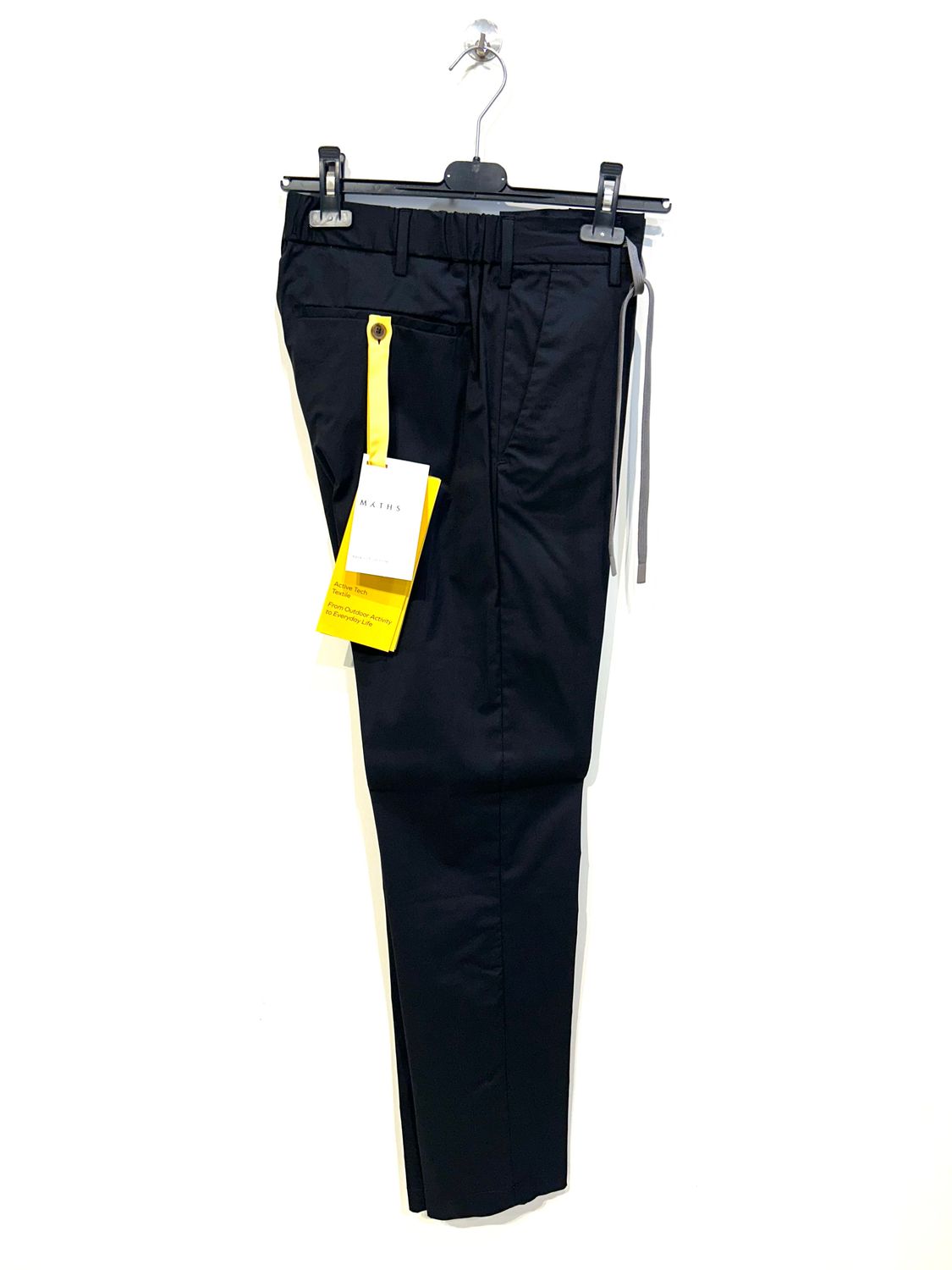 Pantalone in cotone elasticizzato con coulisse ed elastico, Active Tech. Col. Nero