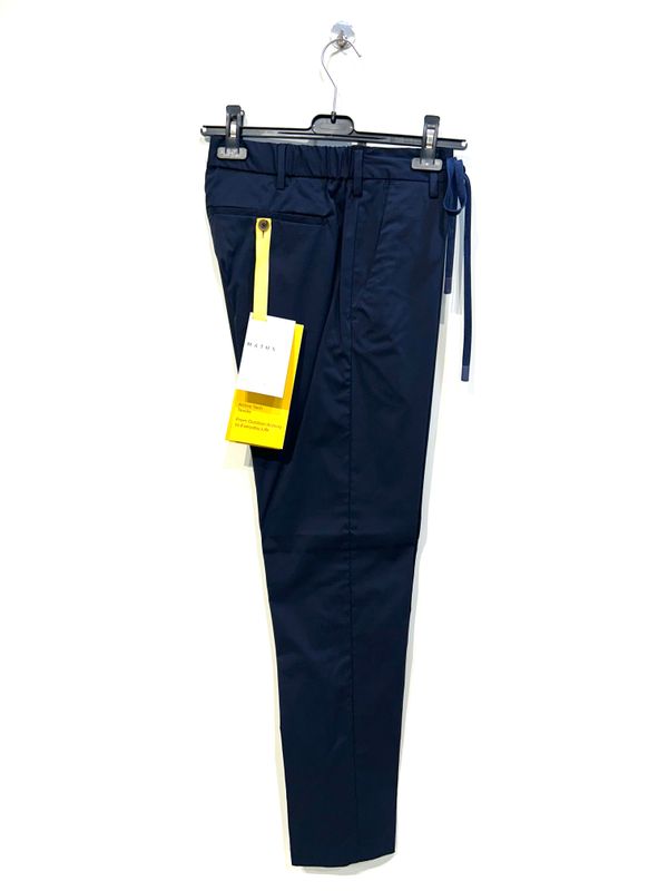 Pantalone in cotone elasticizzato con coulisse ed elastico, Active Tech. Col. Blu Navy