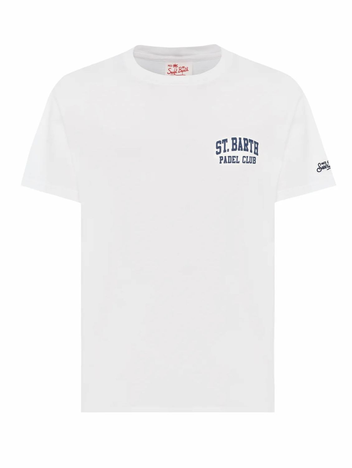 Tshirt in cotone organico stampa fronte e retro Padel. Col. Bianco