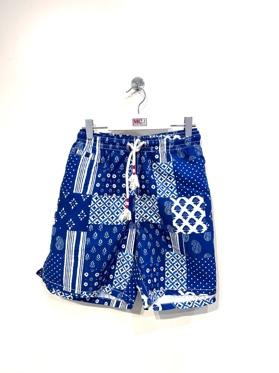 Boxer mare stampa bandana patch. Col. Bluette