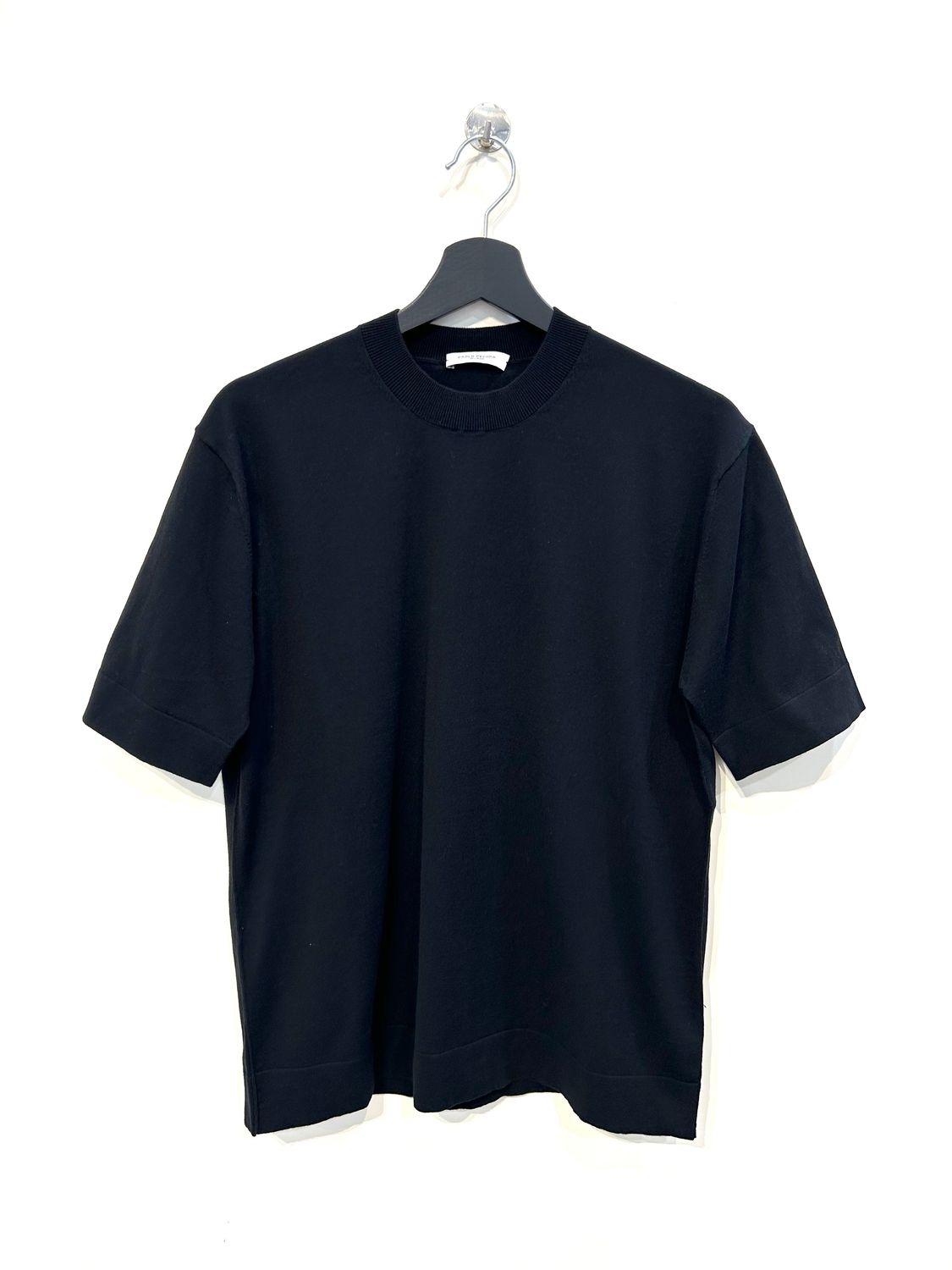 Tshirt in maglia calata in cotone over fit. Col. Nero