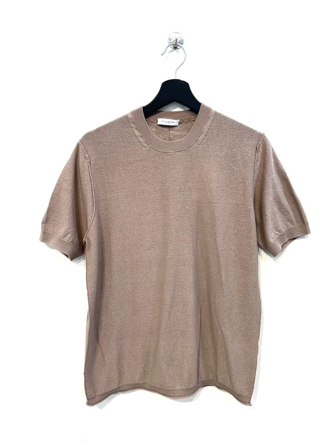 Tshirt in maglia in punto sable’ cotone operato. Col. Corda