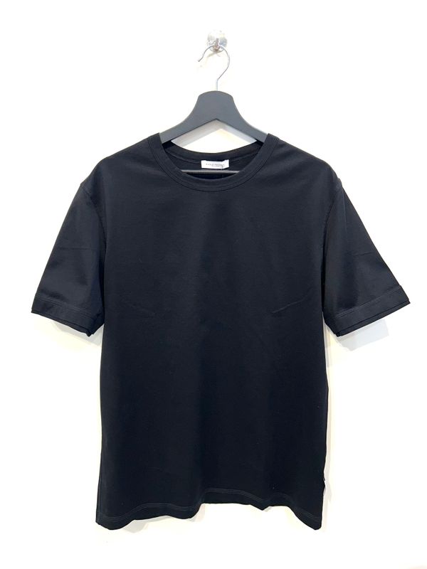 Tshirt in rasatello di cotone regular fit. Col. Nero