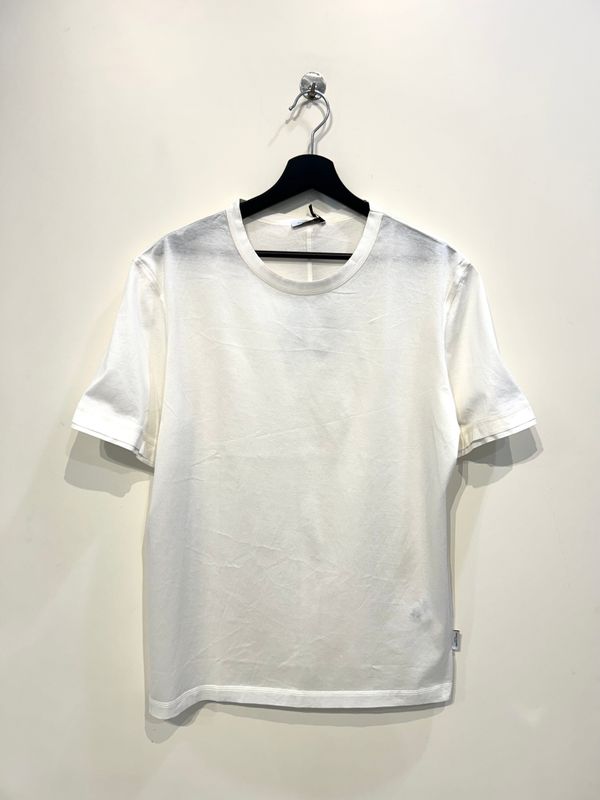 Tshirt in rasatello di cotone regular fit. Col. Avorio