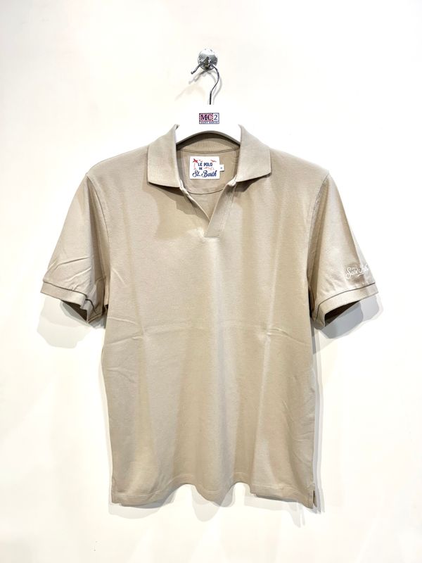 Polo derby in piquet di cotone leggero. Col. Corda