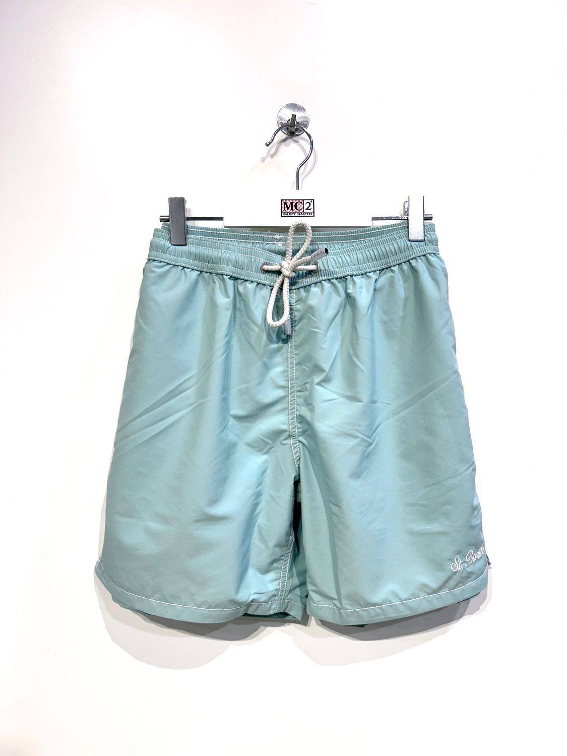 Boxer mare in nylon light tinta unita. Col. Acqua