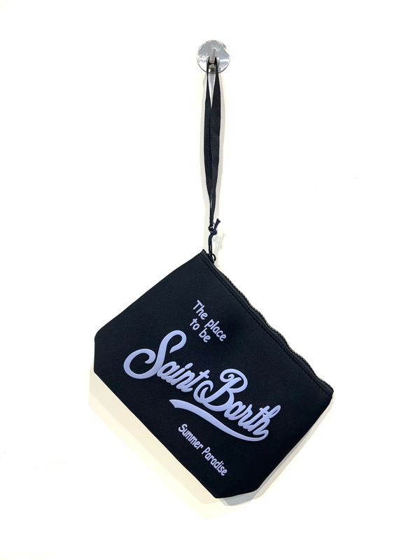 Pochette in neoprene . Col. Nero