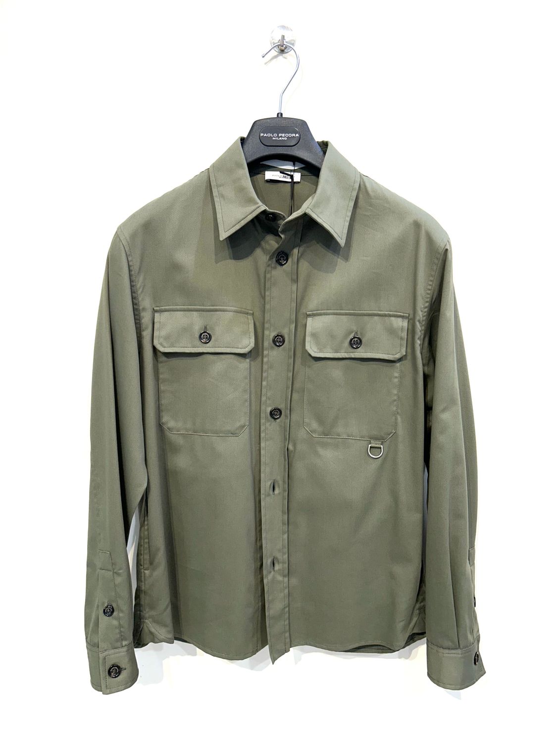 Giacca Camicia in lyocel e cotone. Col. Militare