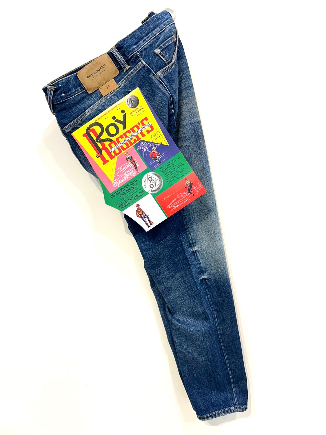 ROY ROGER&#39;S Jeans research archivio tela ferma, effetto supervintage, dapper fit. Col. Bleu medio