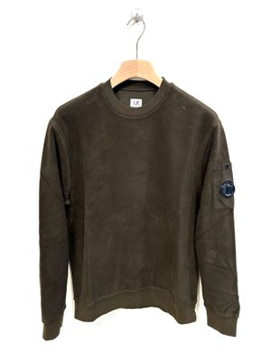 Felpa girocollo in fleece a rovescio. Col. Militare