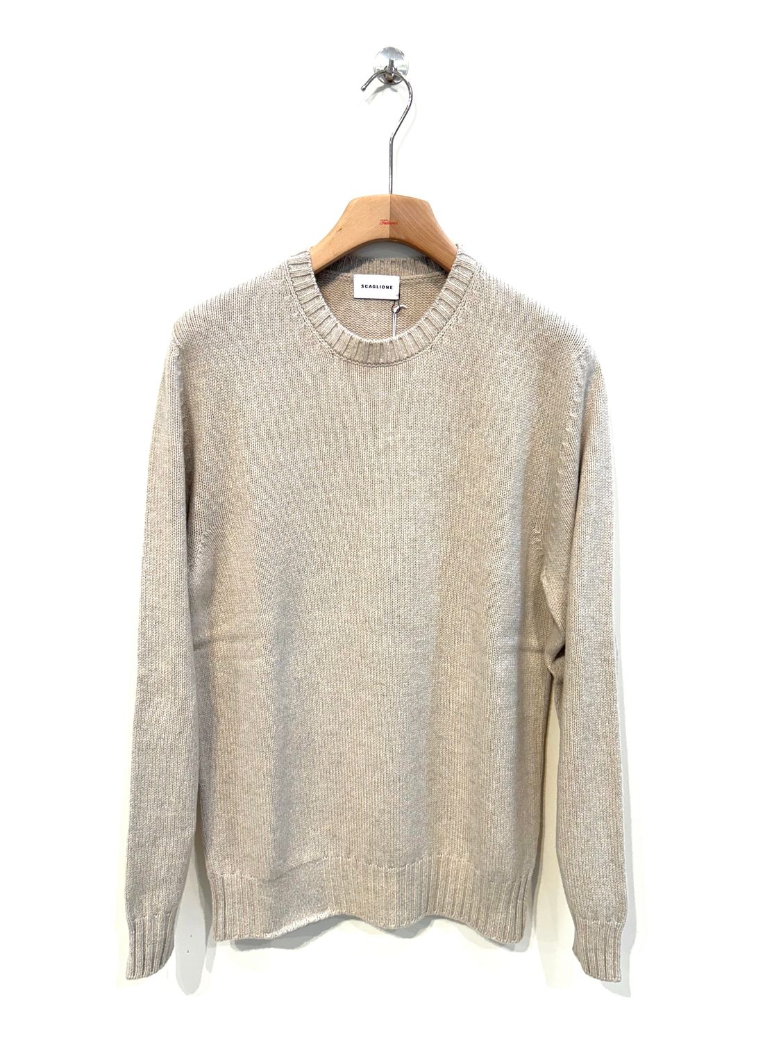 Maglia Girocollo in cashmere riciclato. Col.  Corda