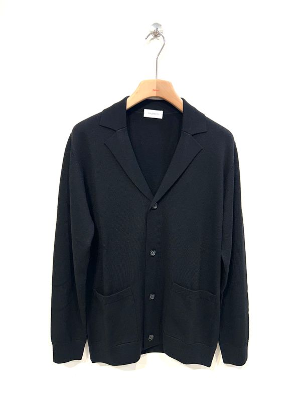 Cardigan blazer in lana merinos . Col. Nero