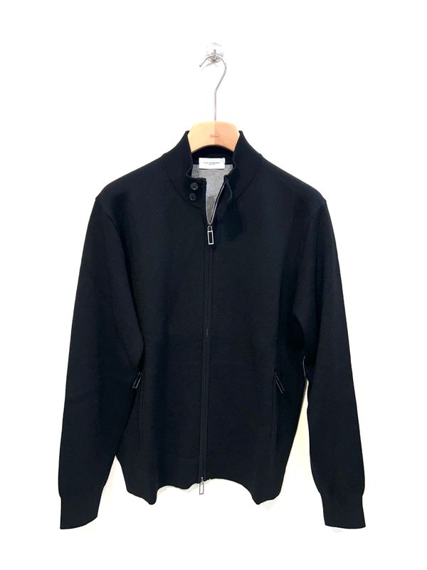 Valstar full zip in lana e cotone punto stoffa. Col. Nero