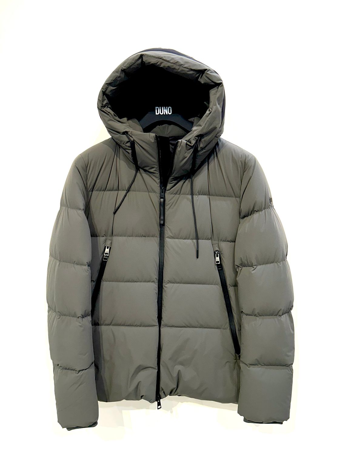 Piumino ( packable) in tessuto tecnico bi-strech. Col. Militare
