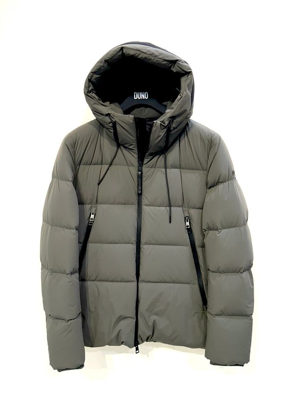 Piumino ( packable) in tessuto tecnico bi-strech. Col. Militare