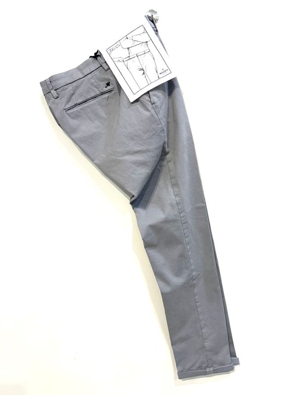 Pantalone cotone ed elastan, vita flex. Col. Calce