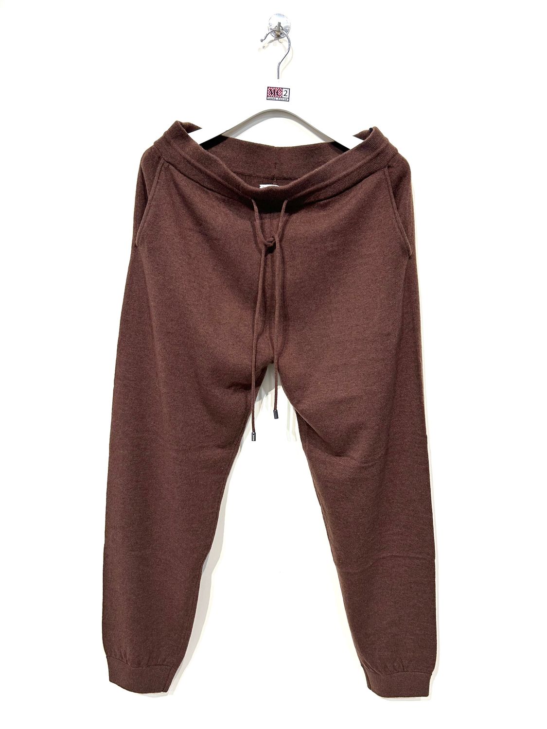 Pantafelpa in lana jogging. Col. Moka
