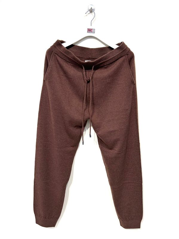 Pantafelpa in lana jogging. Col. Moka