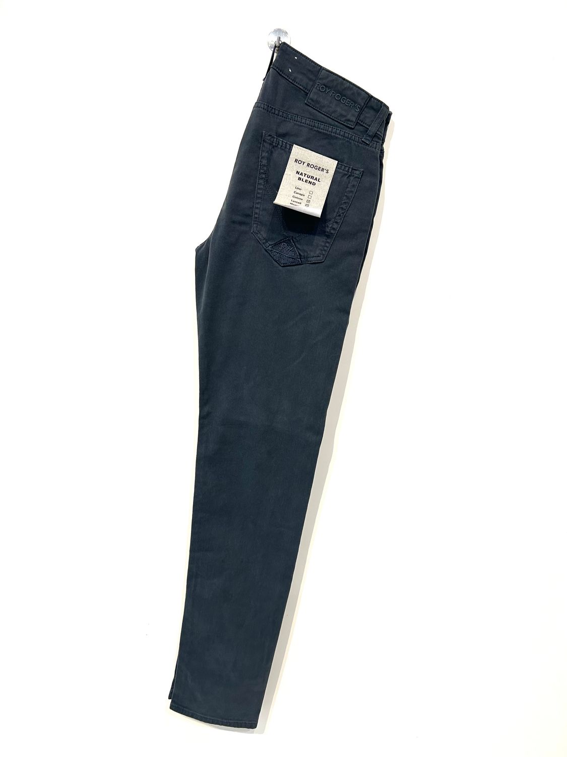 Pantajeans 5 tasche in soft Bull di cotone e lyocel elasticizzato. Col. Ferro