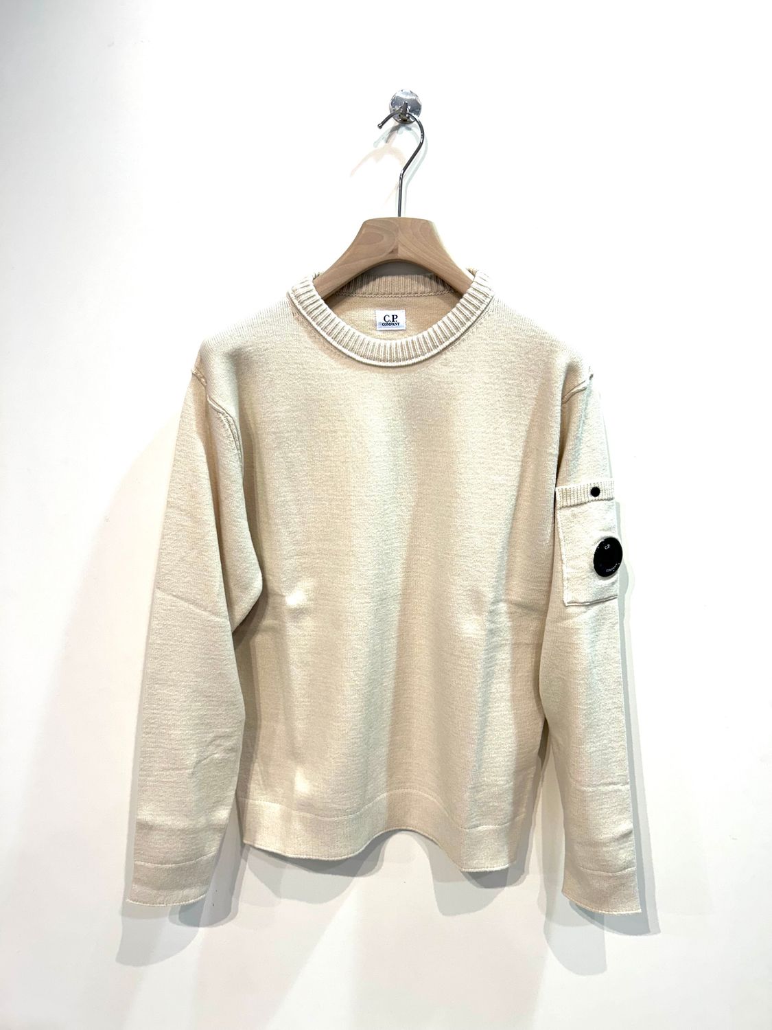 Maglia girocollo soft cotton strech. Col. Panna