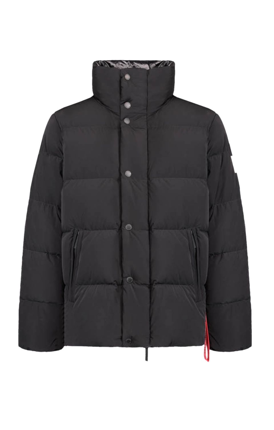 Piumino in nylon elasticizzato opaco. Col. Nero