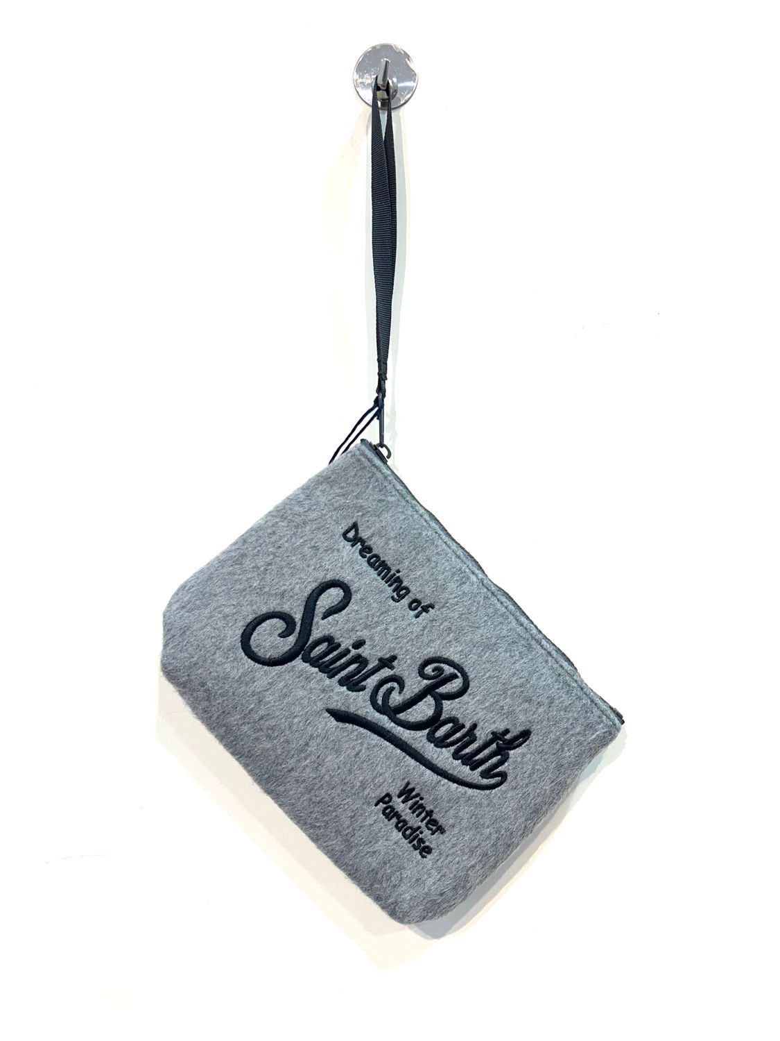 Pochette piccola in feltro. Col. Grigio medio