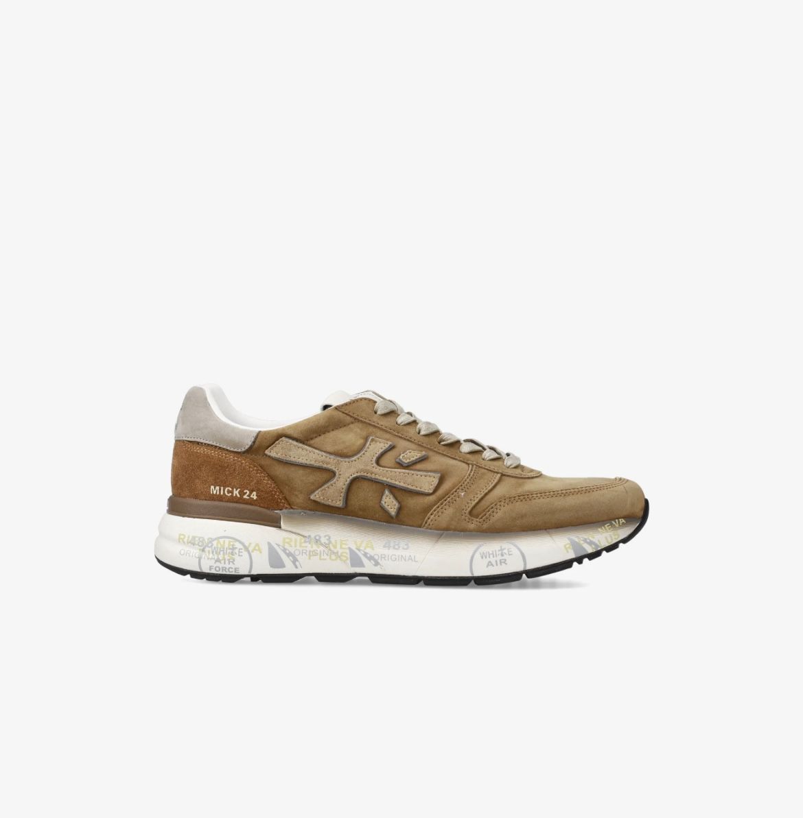 Sneaker in suede effetto vintage. Col. Cammello