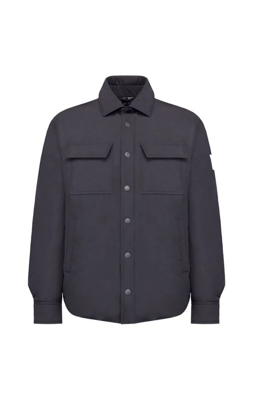 Overshirt in piuma d’oca. Col. Nero