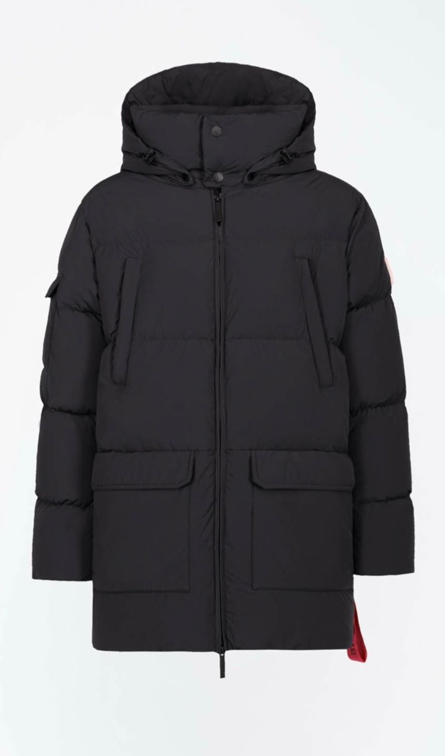 Parka 3/4 in piuma d’oca. Col. Nero