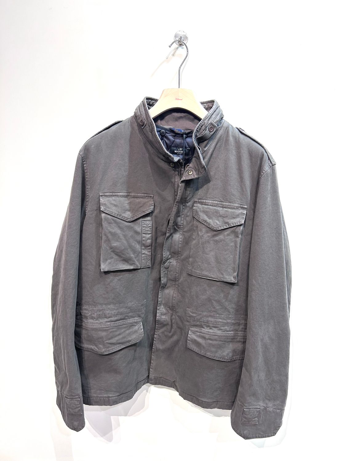 Field jacket in cotone con interno staccabile Slim fit. Col. Militare