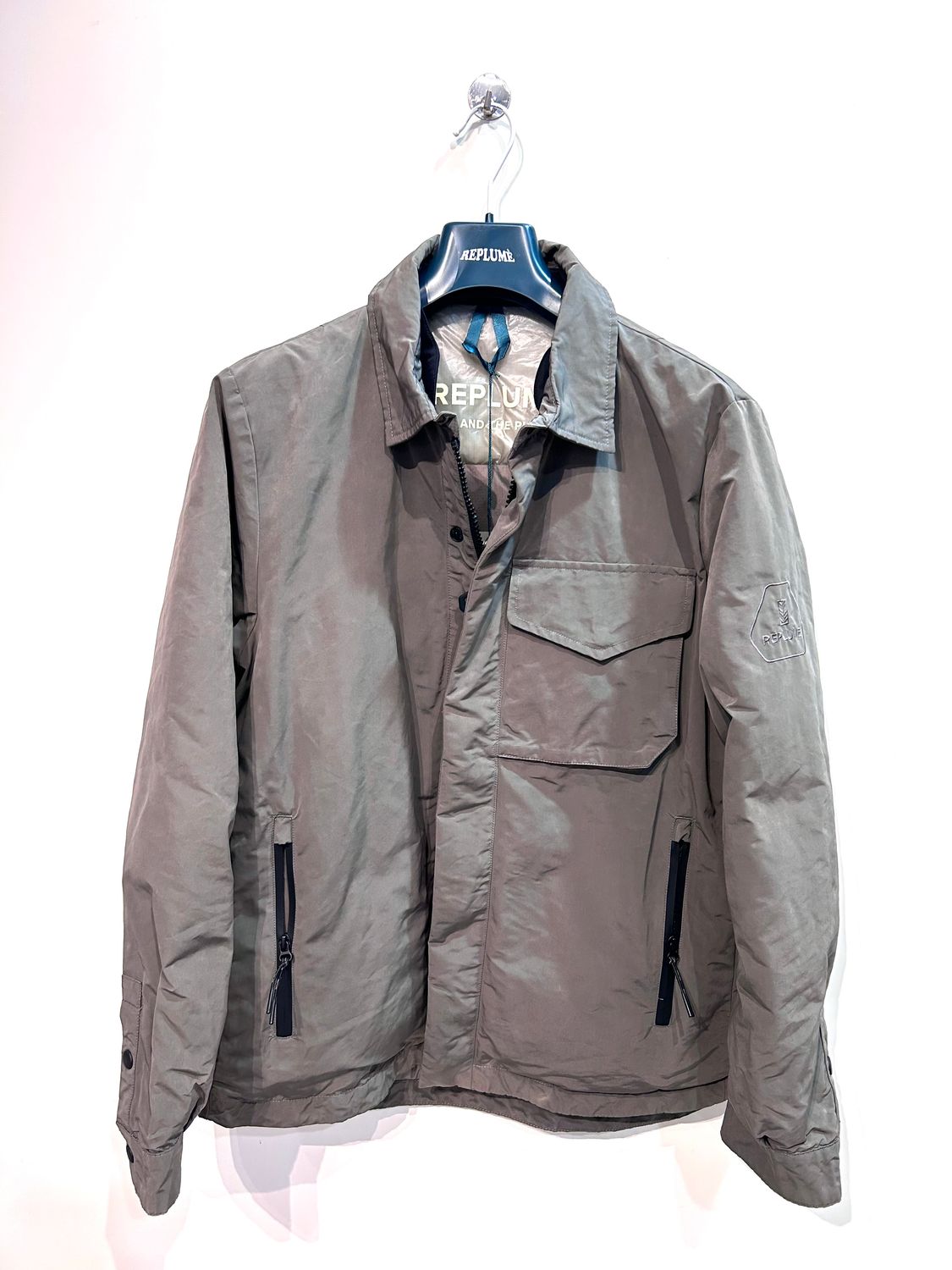 REPLUME’ Giubbino in piuma d’oca. Col. Mastice