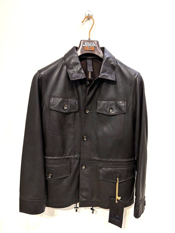 Field jacket in nappa leggera. Col. Testa di Moro