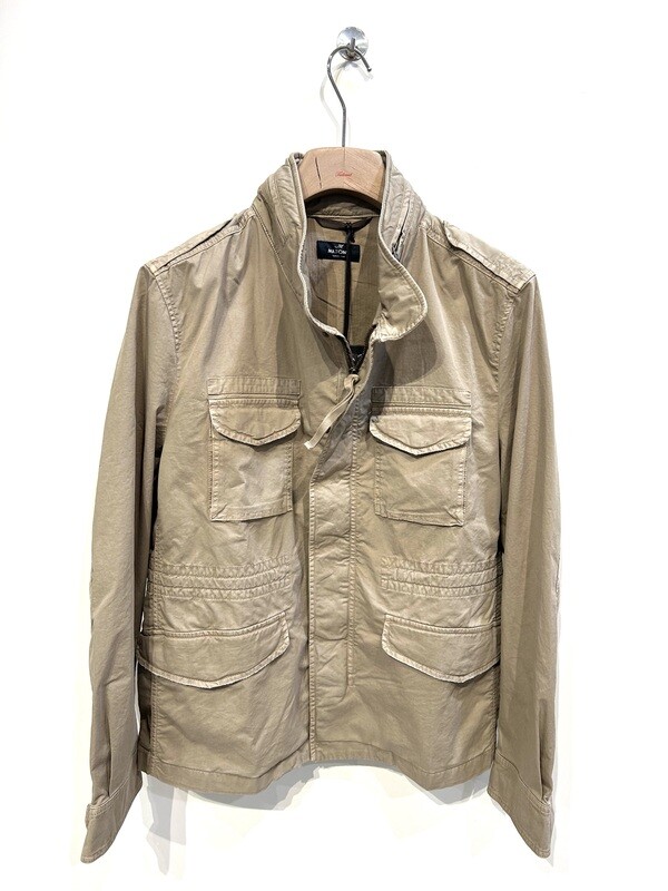 Field Jacket in cotone lavato. Col. Kaki