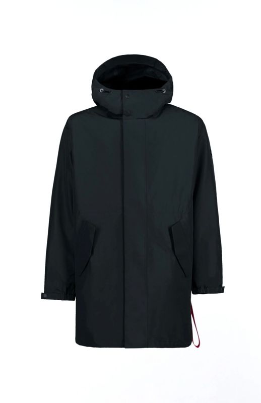 AFTER LABEL Parka 3 in 1 esterno tecnico, interno in piuma d’oca staccabile. Col. Nero
