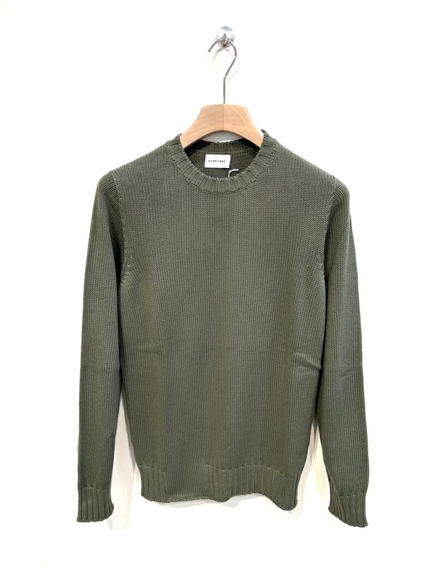 Maglia girocollo in cotone rasato. Col. Militare