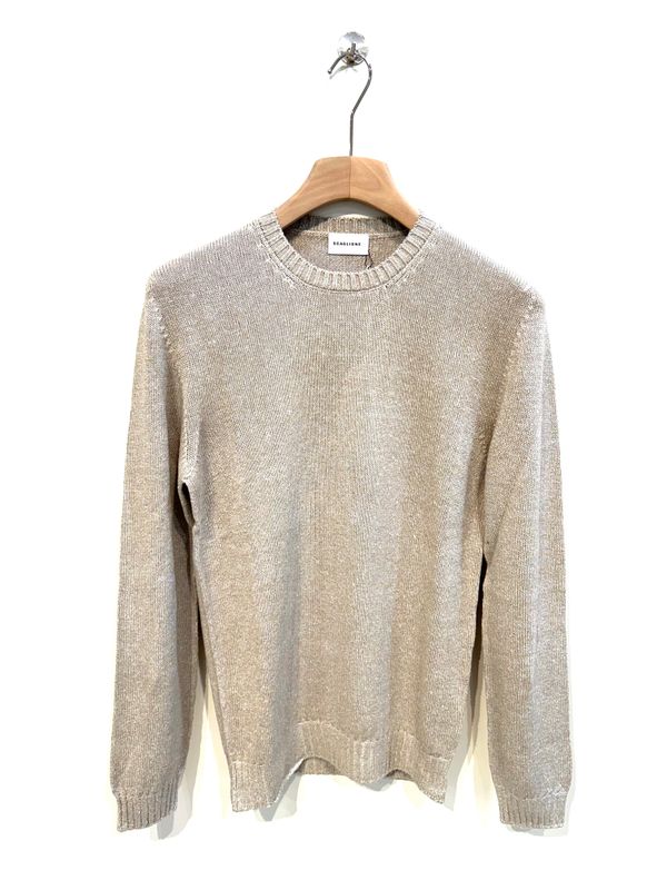 Maglia girocollo in seta e lino. Col. Corda