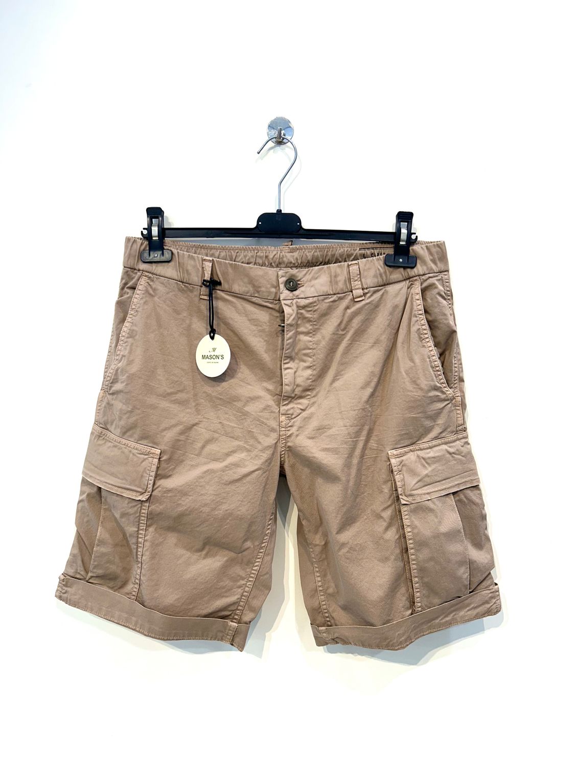 Bermuda cargo in cotone relaxed fit. Col. Corda