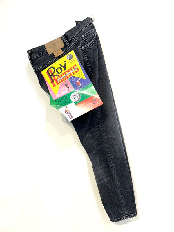 ROY ROGER'S Jeans Research Archivio, tela ferma effetto vintage, dapper fit. Col. Antracite