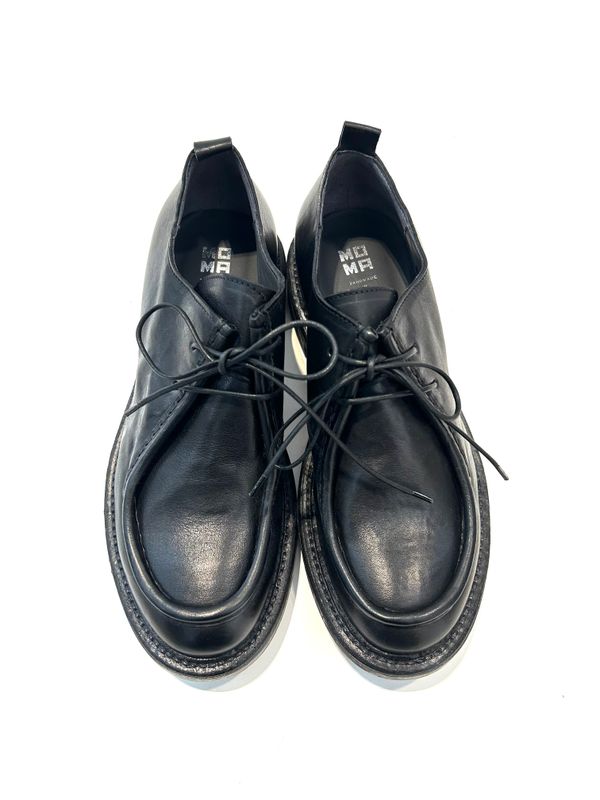 Scarpa pelle stringata paraboot effetto heritage. Col. Nero