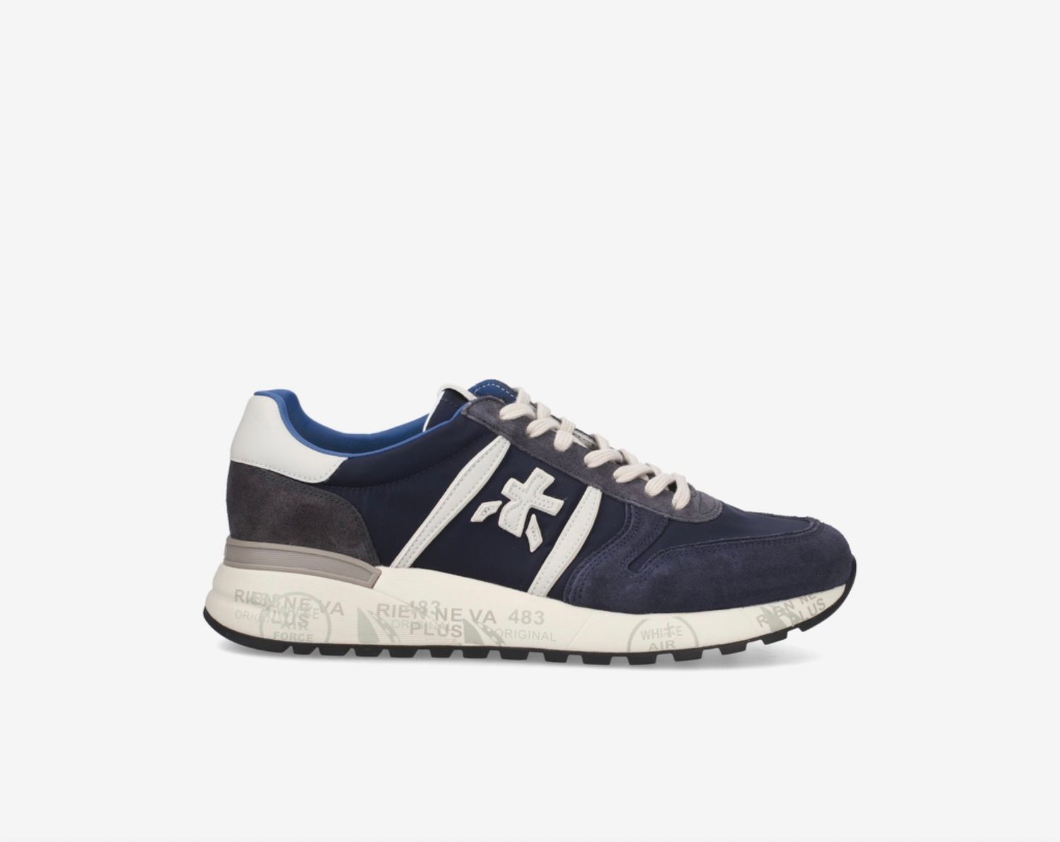 PREMIATA  Sneaker nylon, suede e pelle. Col. Bleu navy