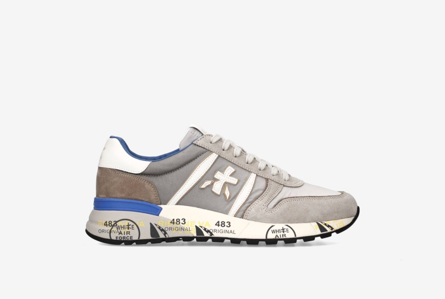 PREMIATA Sneaker nylon in degrade', suede e pelle. Col. Grigio - beige