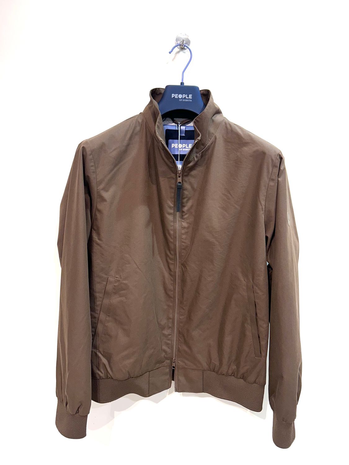 Bomber baracuta in cotone e microfibra spalmato. Col. Cacao