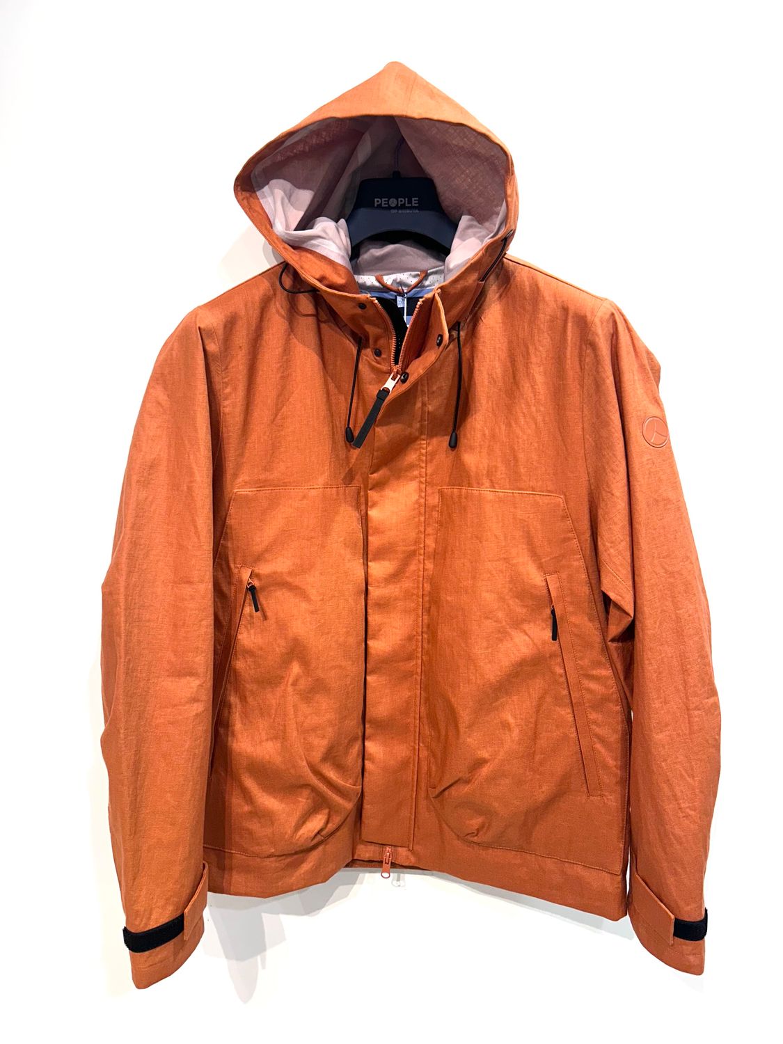 Giubbino in lino triplo strato. Col. Zucca