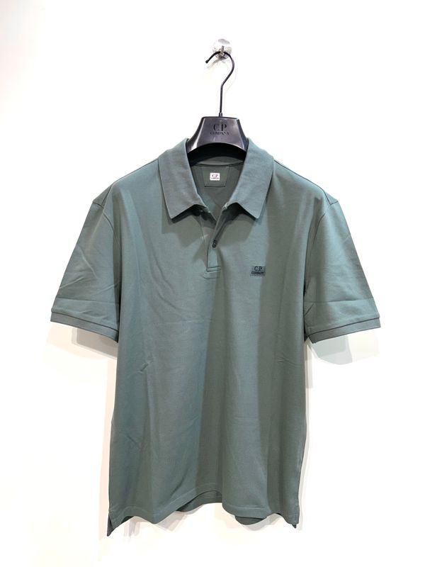 Polo in piquet di cotone strech. Col. Salvia