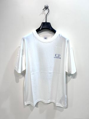 T-shirt in Jersey di cotone stampa grafica sailor fronte e retro. Col. Latte