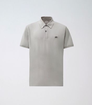 Polo in piquet di cotone strech. Col. Gesso