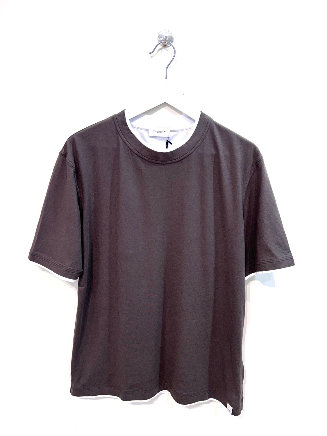 T-shirt jersey di cotone light con bordino. Col. Testa di Moro