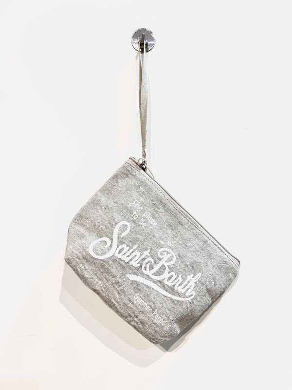 Pochette in canvas di lino stampa . Col. Corda